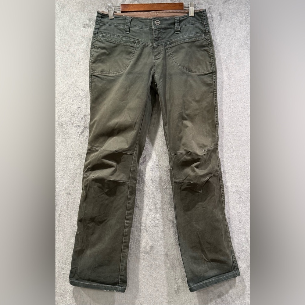 Kuhl Dulce Hiking Olive‎ Canvas Pants Women's Size 8 Regular Outdoor Camping